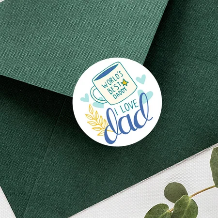 World's Best Daddy Trophy Customized Printed Sticker