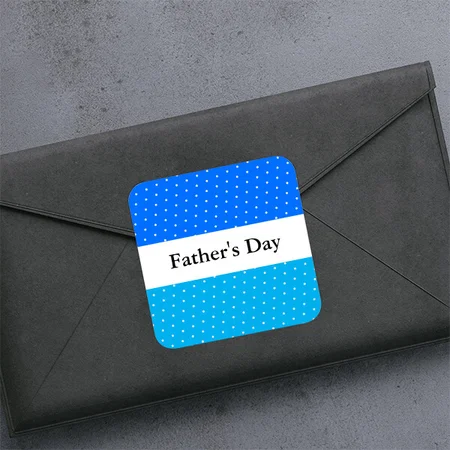 Blue with White Dots Design Pattern Customized Printed Sticker