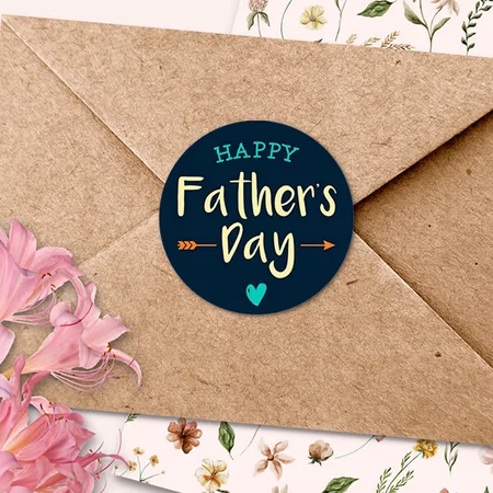 Happy Father's Day Customized Printed Sticker