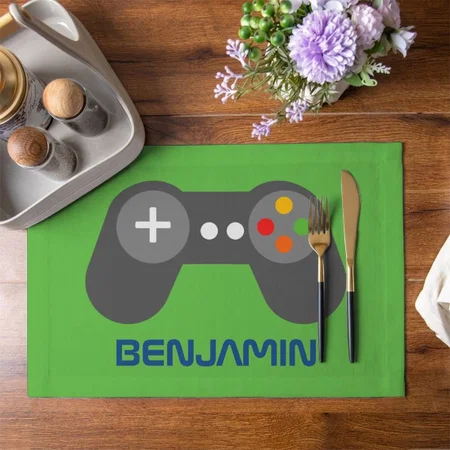 Fun Video Game Controller Kids Customized Printed Cloth Placemat Table Mat
