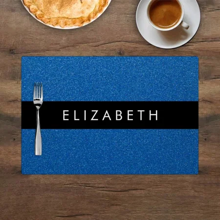 Glitter Background With Name Customized Printed Cloth Placemat Table Mat