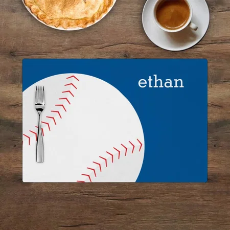 Baseball Themed Customized Printed Cloth Placemat Table Mat