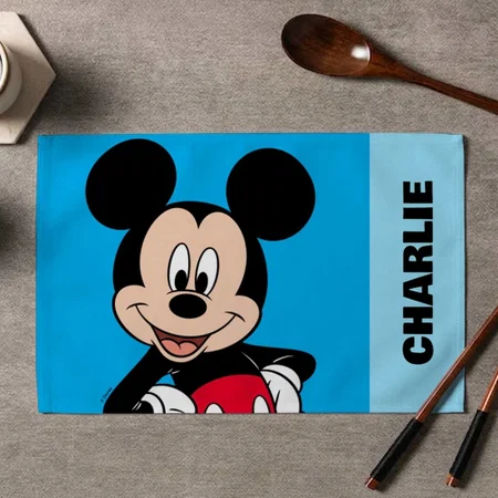 Cute Cartoon Smiling Pose Customized Printed Cloth Placemat Table Mat