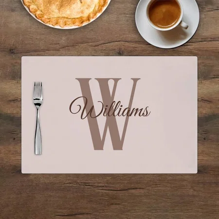 Family Name Customized Printed Cloth Placemat Table Mat