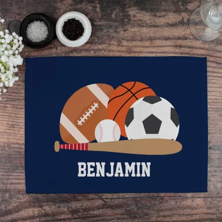 All Star Sports Kids Customized Printed Cloth Placemat Table Mat