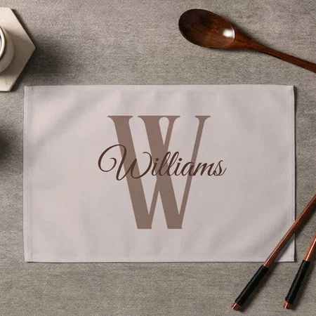 Family Name Customized Printed Cloth Placemat Table Mat