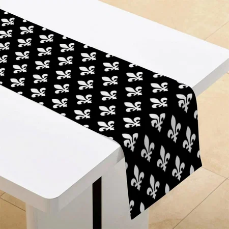 Fleur de Lis Pattern Customized Printed Cloth Table Runner