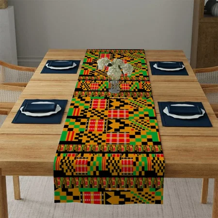 African Kente Customized Printed Cloth Table Runner
