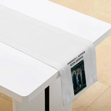 Writer Author Book Signing Customized Printed Cloth Table Runner