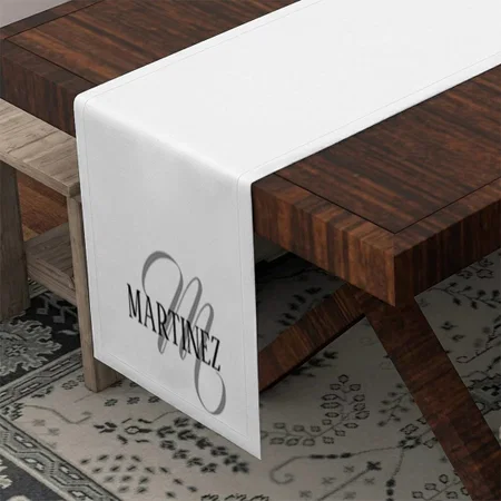 Last Name Customized Printed Cloth Table Runner