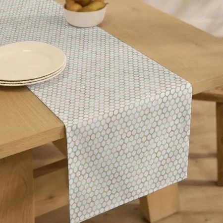 Elegant Bee Honeycomb Wedding Party Customized Printed Cloth Table Runner