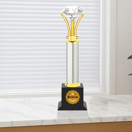 Golden Jewel Metal Customized Trophy Award