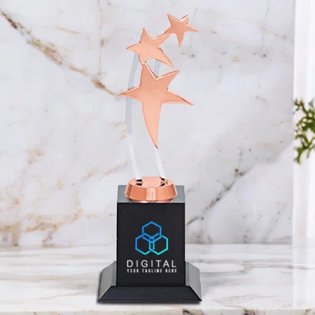 Bronze Galaxy of Stars Customized Trophy Award - 22 CM