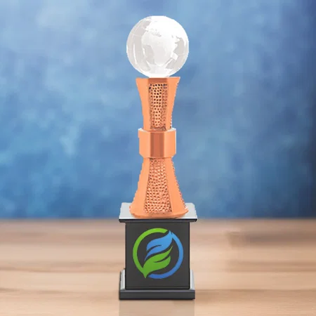Bronze Pearl Design Customized Trophy Award - 29 CM