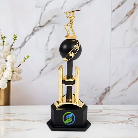 Cricket Batsman Metal Customized Trophy Award