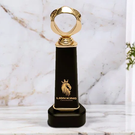 Circle on Top Metal Customized Trophy Award