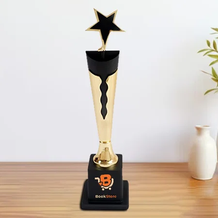 Rising Star Black Metal Customized Trophy Award