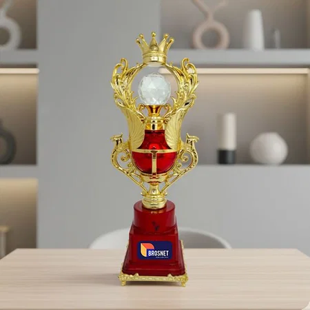 Red And Golden Customized Trophy Award