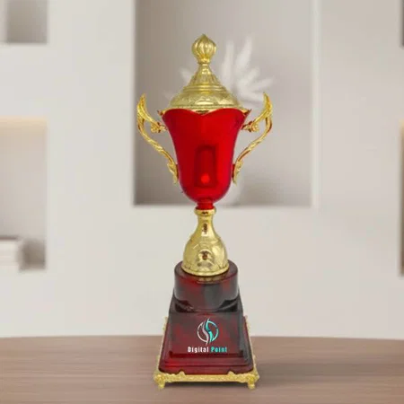 Golden And Red Customized Trophy Award