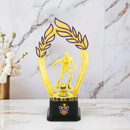 Golden Football Player Customized Trophy Award - 28.5 CM