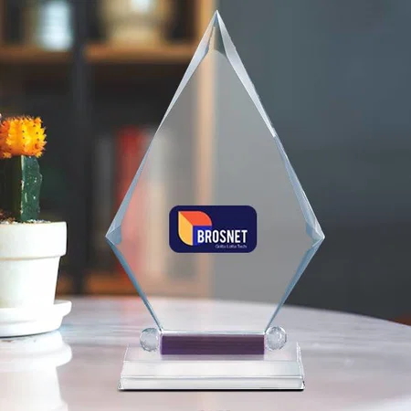 Crystal Basic Premium Customized Trophy Award - 23.5 CM