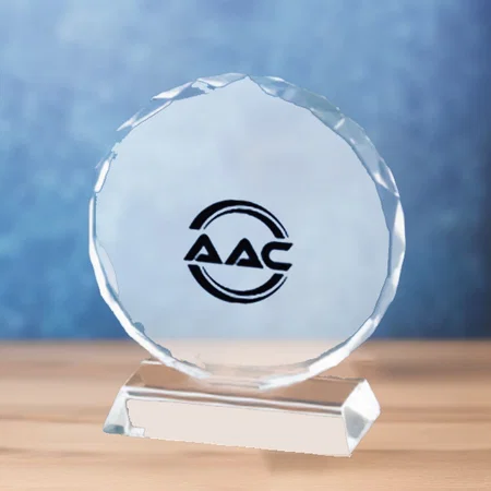 Basic Circle Crystal Customized Trophy Award
