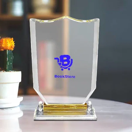 Basic Crystal Golden Customized Trophy Award