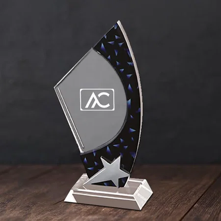 Star Design Crystal Customized Trophy Award