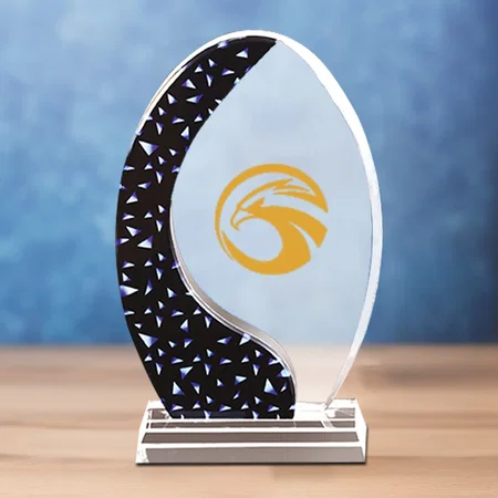 Oval Design Crystal Customized Trophy Award