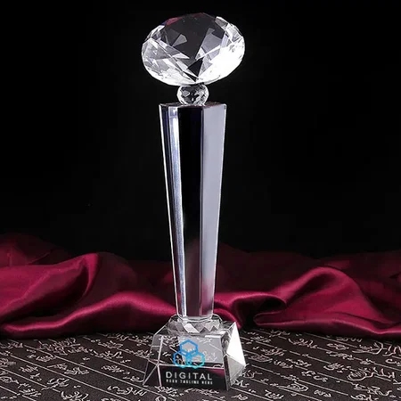 Premium Diamond Design Crystal Customized Trophy Award