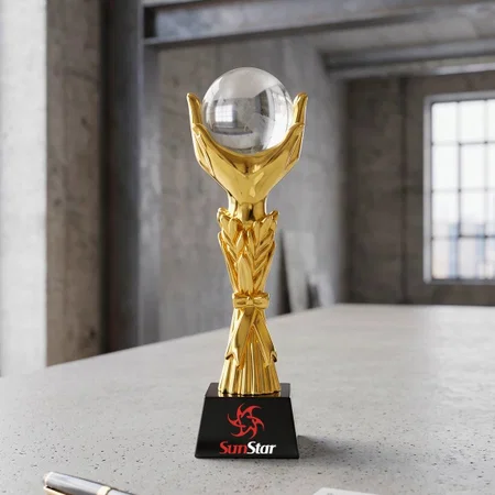 Premium Globe Honor Award Customized Trophy Award - 11.5 Inch