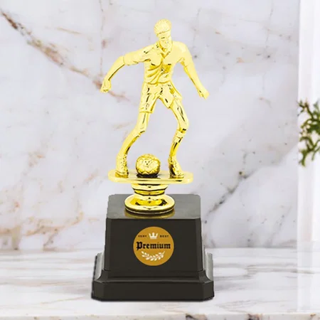 Football Player Golden Customized Trophy Award - 16 CM