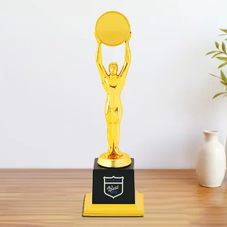 Ultimate Winner Golden Customized Trophy Award
