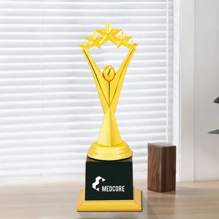 String of Stars Golden Customized Trophy Award