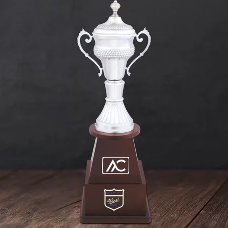 Silver Premium Grand Cup Customized Trophy Award