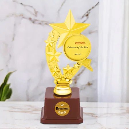 Golden Star Basic Customized Trophy Award