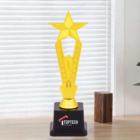 Rising Golden Star Customized Trophy Award