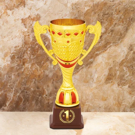 Royal Red & Golden Cup Customized Trophy Award