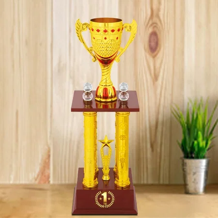 Golden Cup Customized Trophy Award - 56 CM