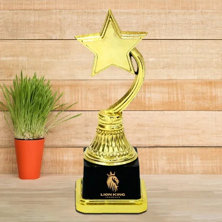 Ultimate Star Golden Customized Trophy Award