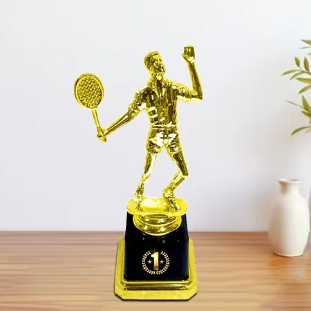 Player Racket Golden Customized Trophy Award