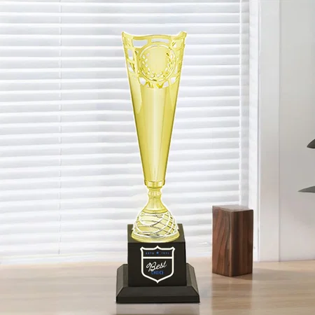 Golden Basic Customized Trophy Award