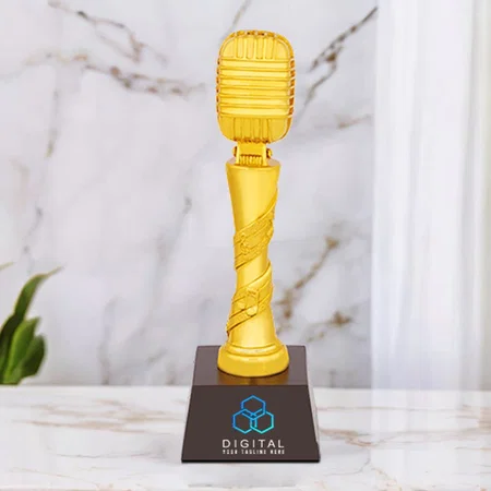 Musician Mic Musical Customized Trophy Award - 28 CM