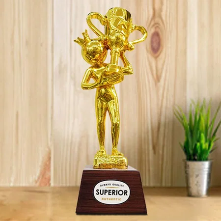 Golden Bodybuilder Customized Trophy Award - 28.5 CM