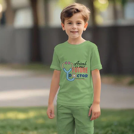 Future Doctor Customized Cotton Co-ord Set for Kids