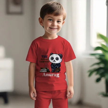 The Future Lawyer Customized Cotton Co-ord Set for Kids