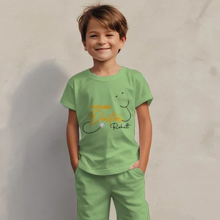 Future Doctor Customized Cotton Co-ord Set for Kids