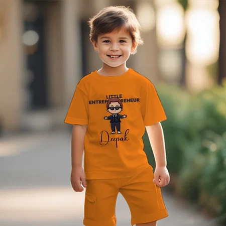 Little Entrepreneur Customized Cotton Co-ord Set for Kids