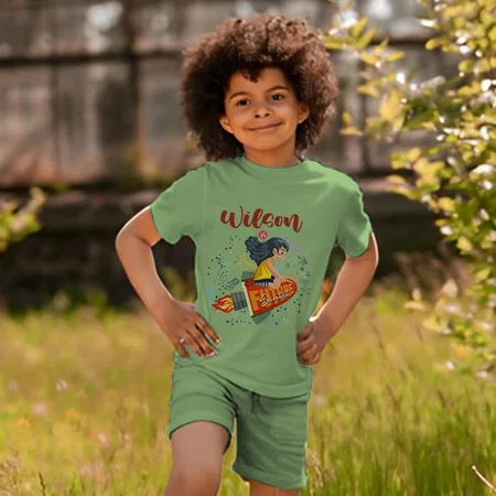 Future Scientist Customized Cotton Co-ord Set for Kids