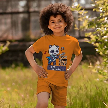 Future Rock Star Customized Cotton Co-ord Set for Kids